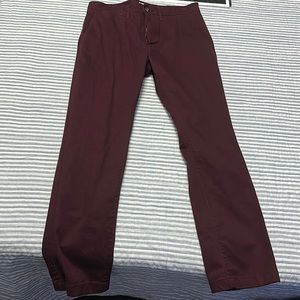 Men’s Goodfellow Slim Fit Chinos 32x30 Burgundy.